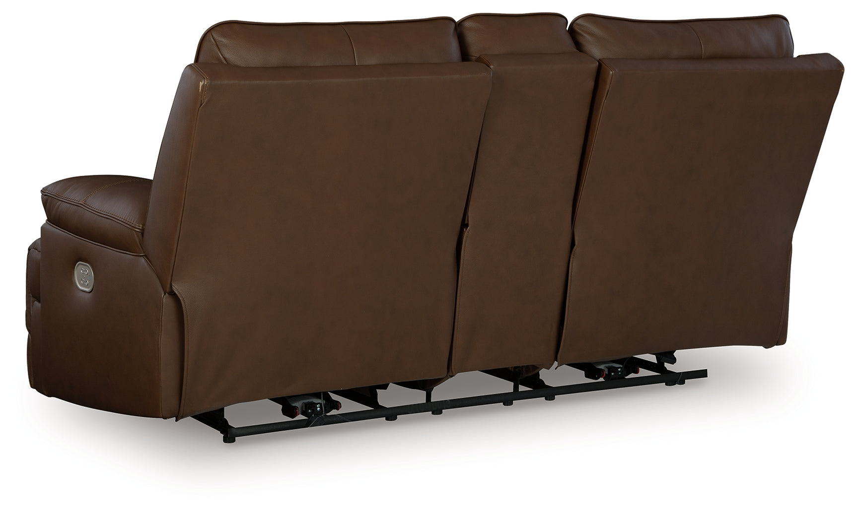 VonRyan Tobacco leather power reclining loveseat back view