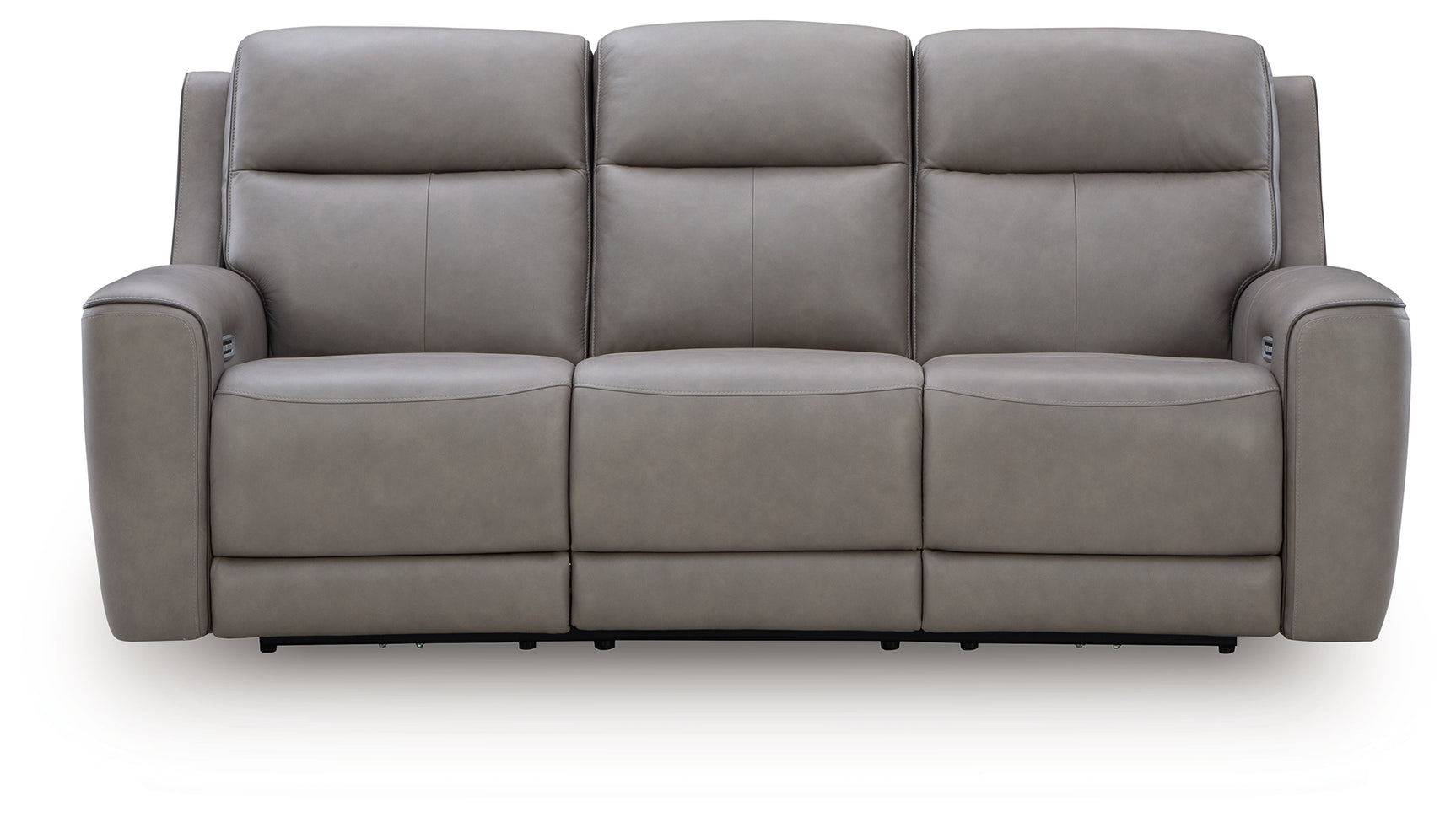 Head-on view of sofa seating and cushions
