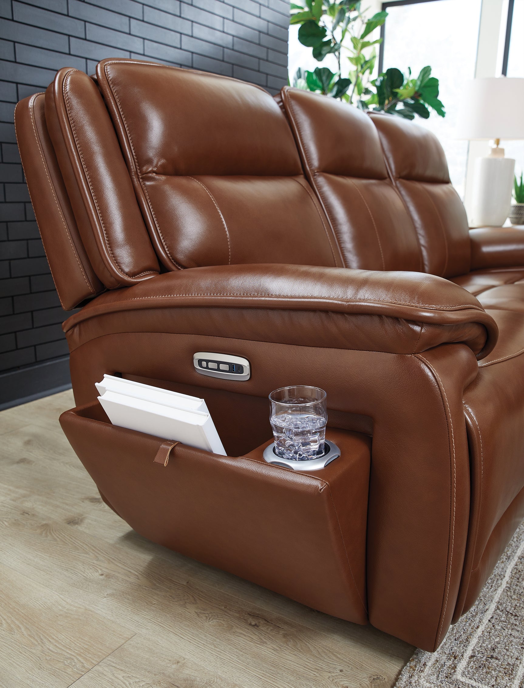 Healy Pier sofa side storage compartment