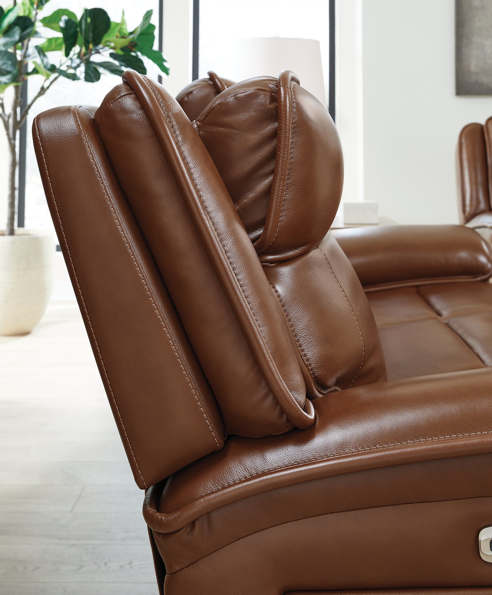 Healy Pier sofa adjustable headrest detail
