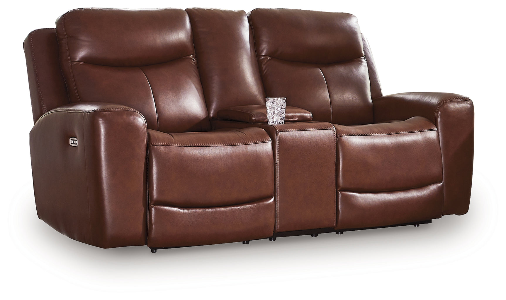 Next Move Loveseat side view with console closed