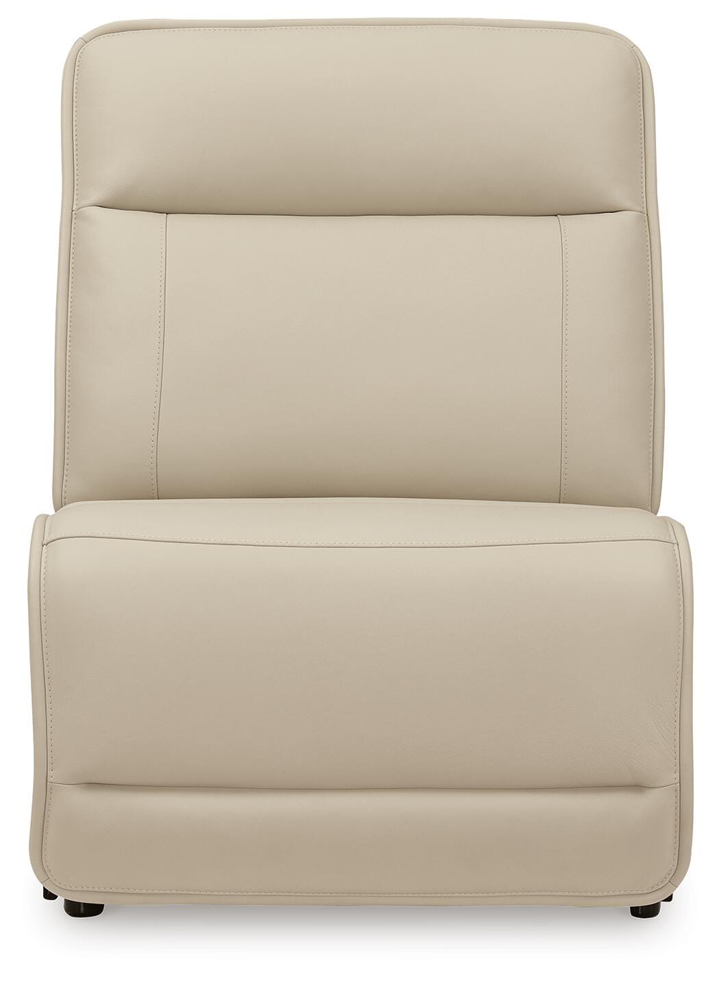Double Deal Almond Leather 6-Piece Reclining Sectional - image 5