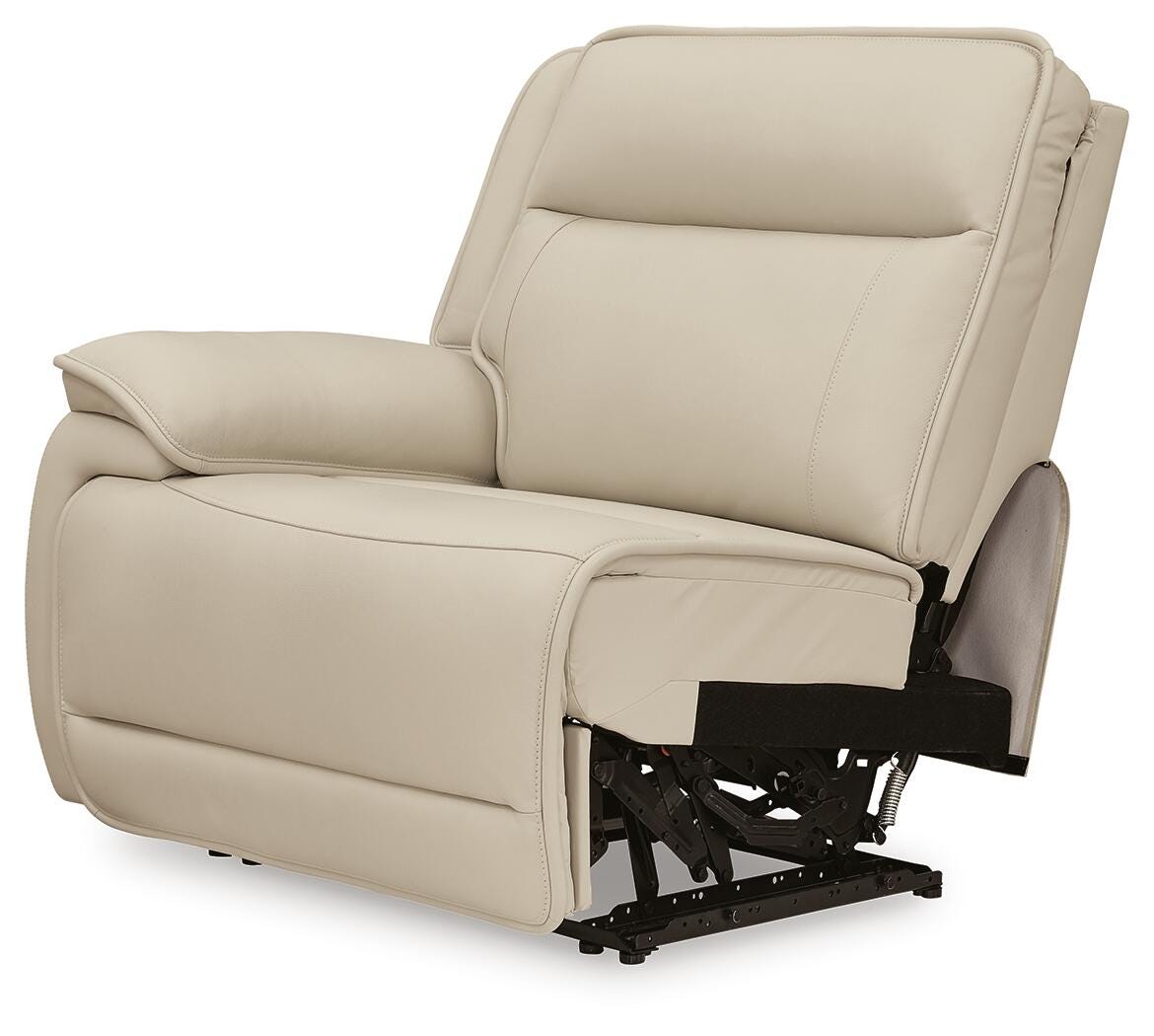 Double Deal Almond Leather 6-Piece Reclining Sectional - image 10