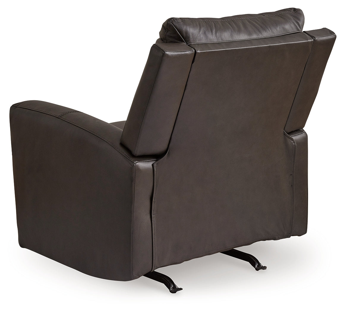 back view of Boxmere Storm Leather Power Recliner