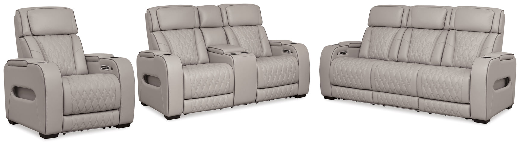 Boyington Gray Sofa, Loveseat and Recliner