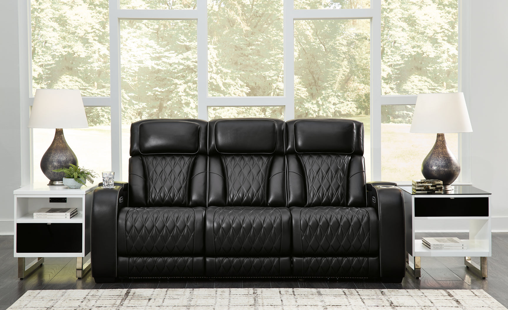 Boyington Black Power Reclining Sofa, Loveseat, and Recliner set