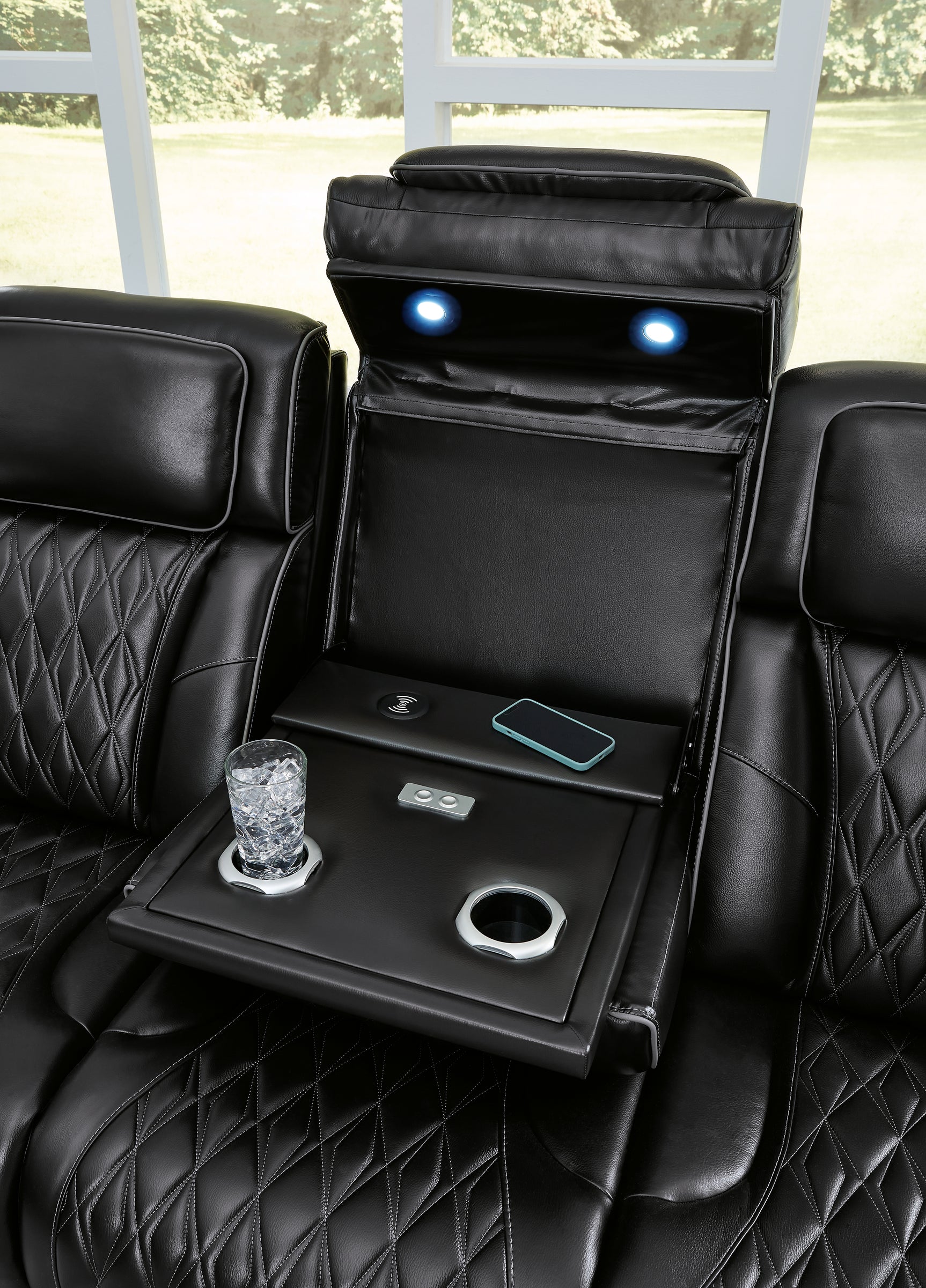 Boyington Black Power Reclining Sofa, Loveseat, and Recliner set