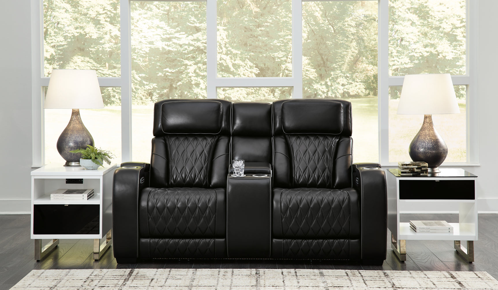 Boyington Black Power Reclining Sofa, Loveseat, and Recliner set
