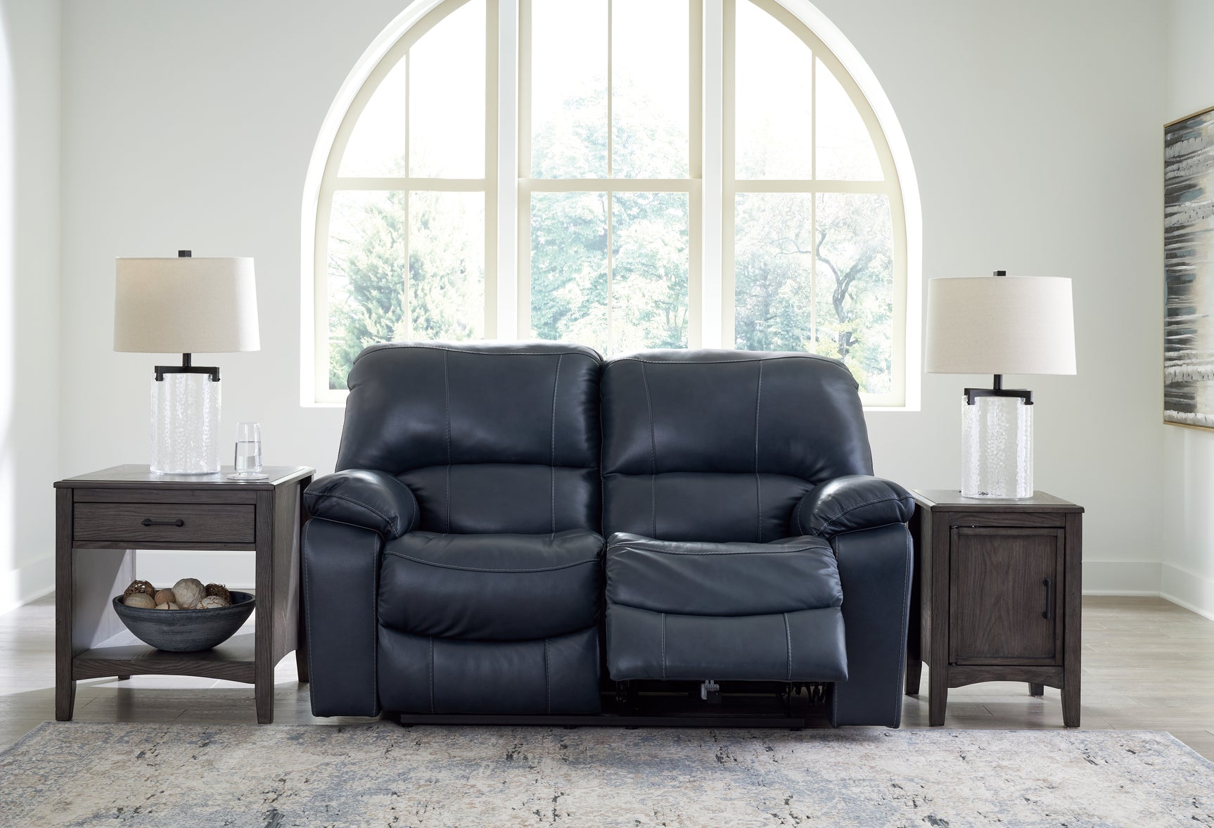 Leesworth Ocean reclining sofa, loveseat, and recliner set