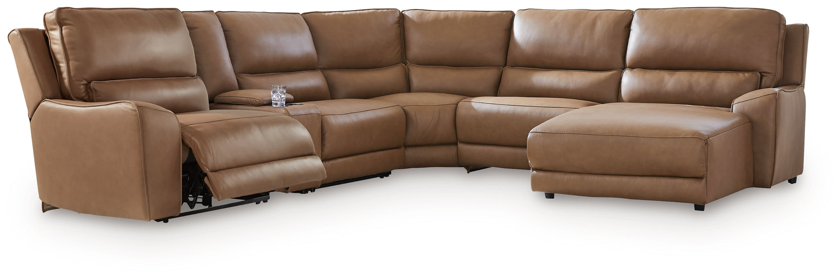 Back view of sectional showing stitching