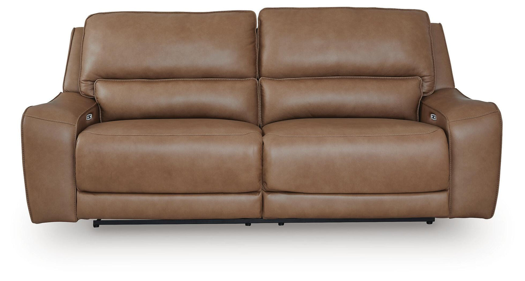 DeepWakes Caramel Leather 2-Piece Reclining Loveseat view 2