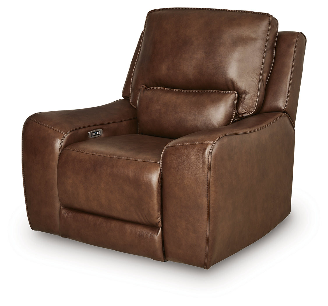 Alternate side view of DeepWakes Canyon Leather Power Recliner