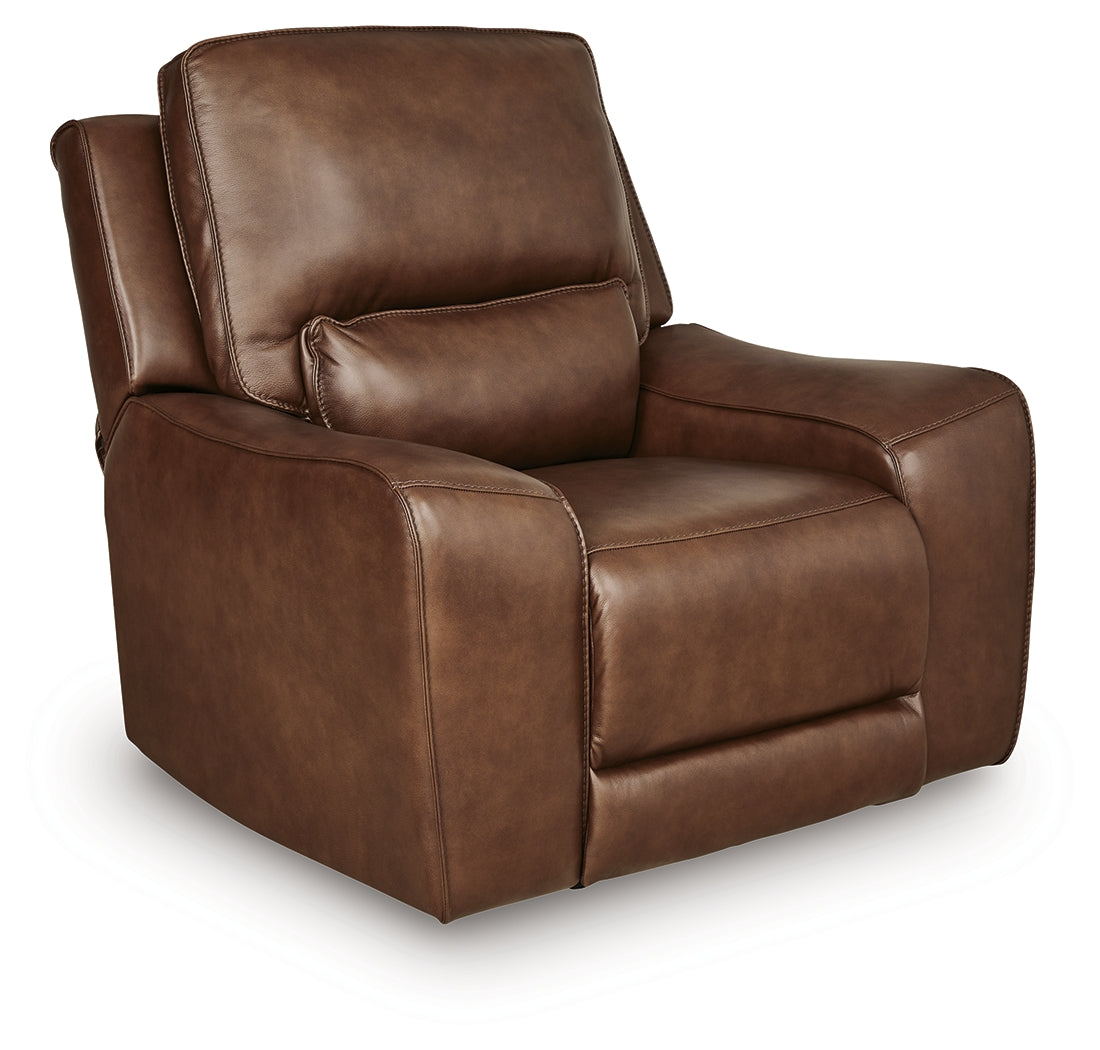 Side view of DeepWakes Canyon Leather Power Recliner