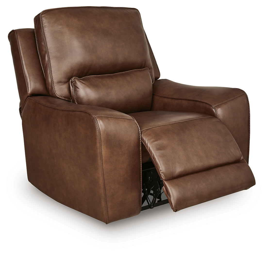 Reclined position of DeepWakes Canyon Leather Power Recliner