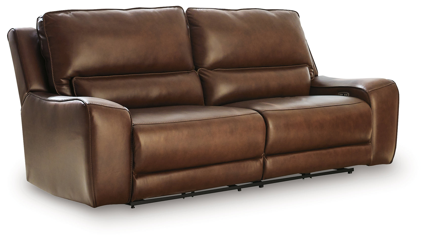DeepWakes Canyon Leather Power Reclining Sofa side angle closed