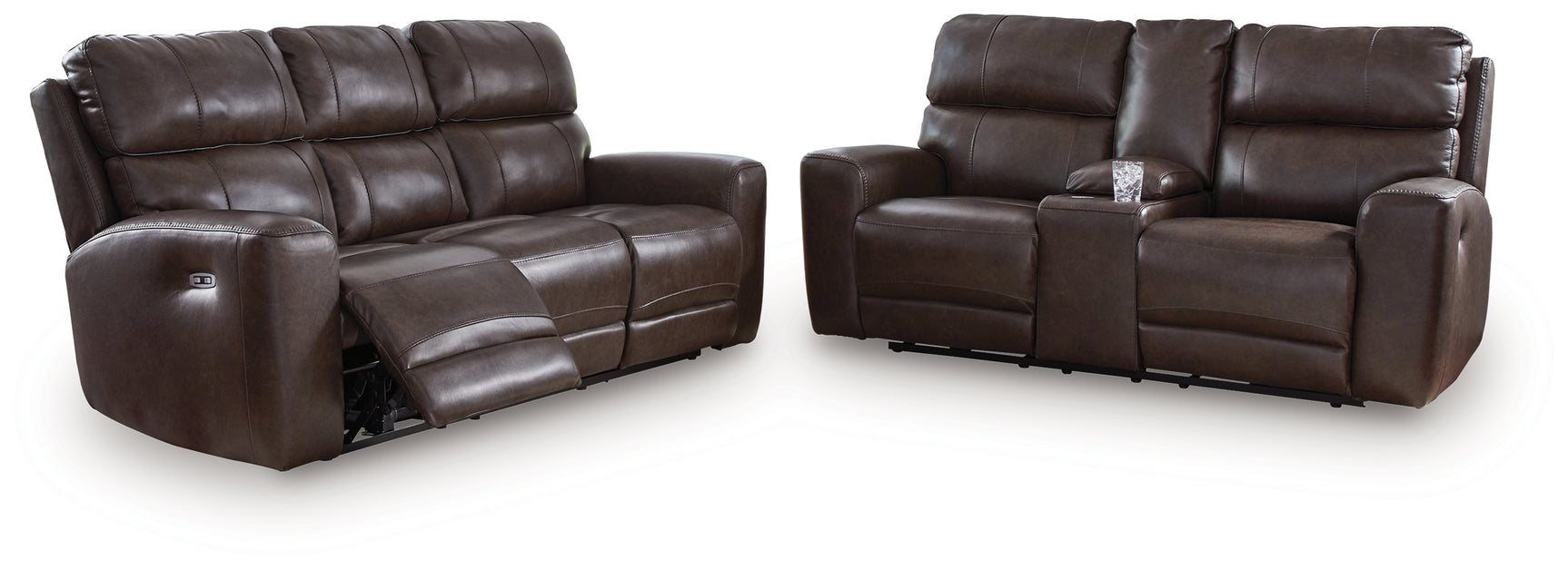 Close-up of power recline control and USB port