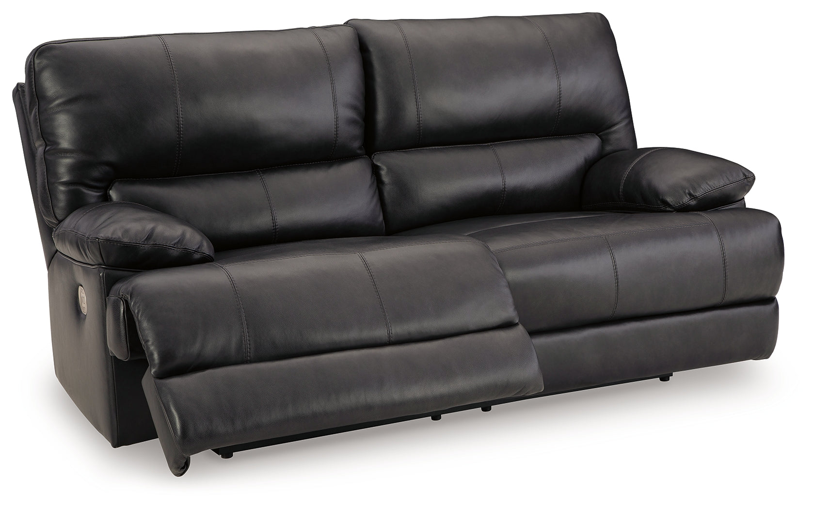 Mountainous Eclipse 3-piece reclining sofa set in black leather