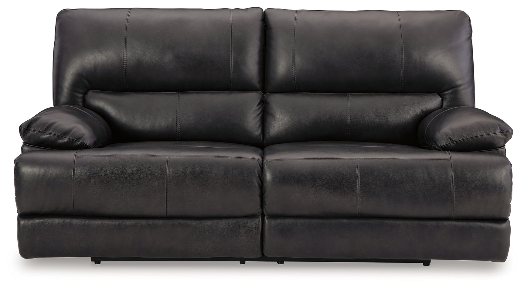 Mountainous Eclipse 3-piece reclining sofa set in black leather
