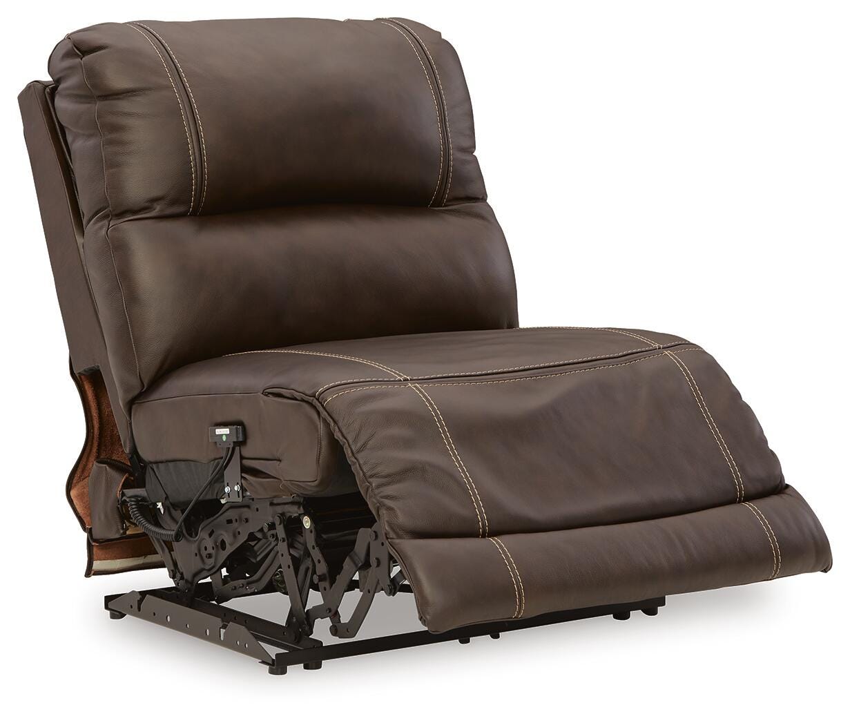 Dunleith Chocolate Leather 7-Piece Power Reclining Sectional - image 8