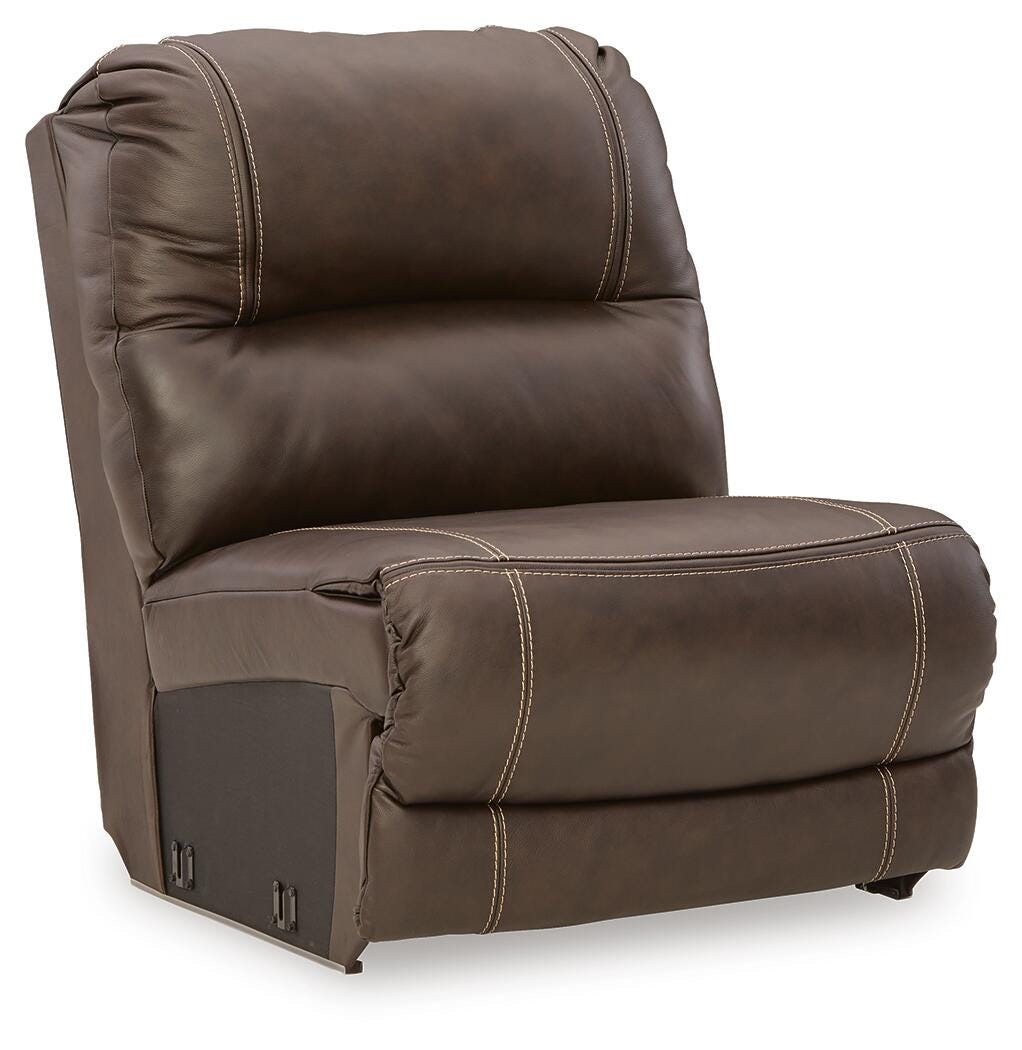 Dunleith Chocolate Leather 7-Piece Power Reclining Sectional - image 11