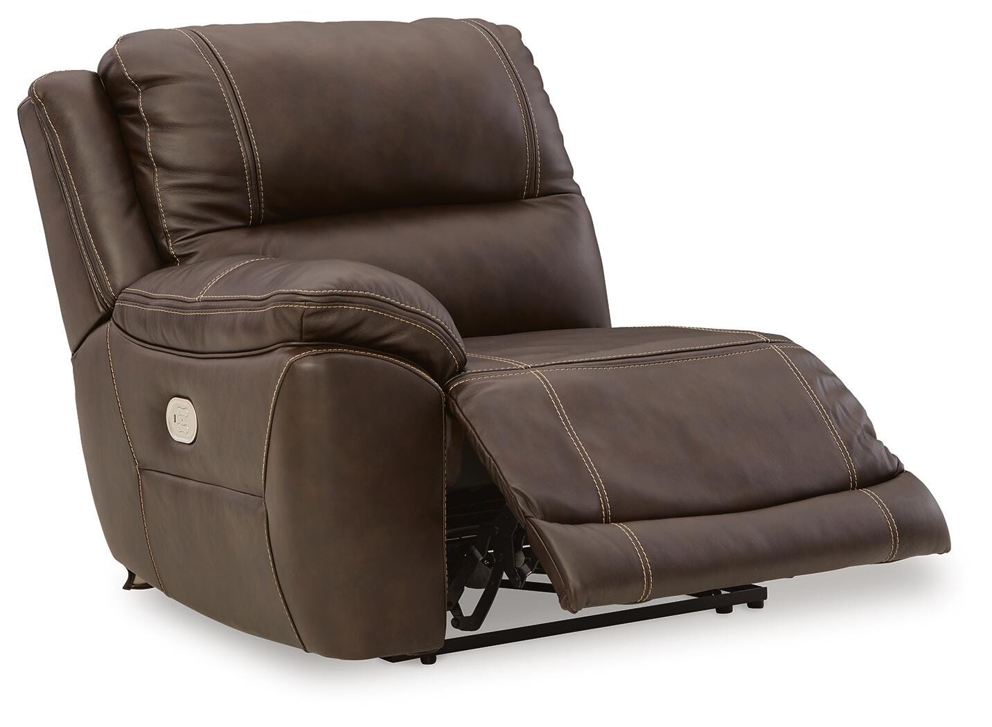 Dunleith Chocolate Leather 7-Piece Power Reclining Sectional - image 4