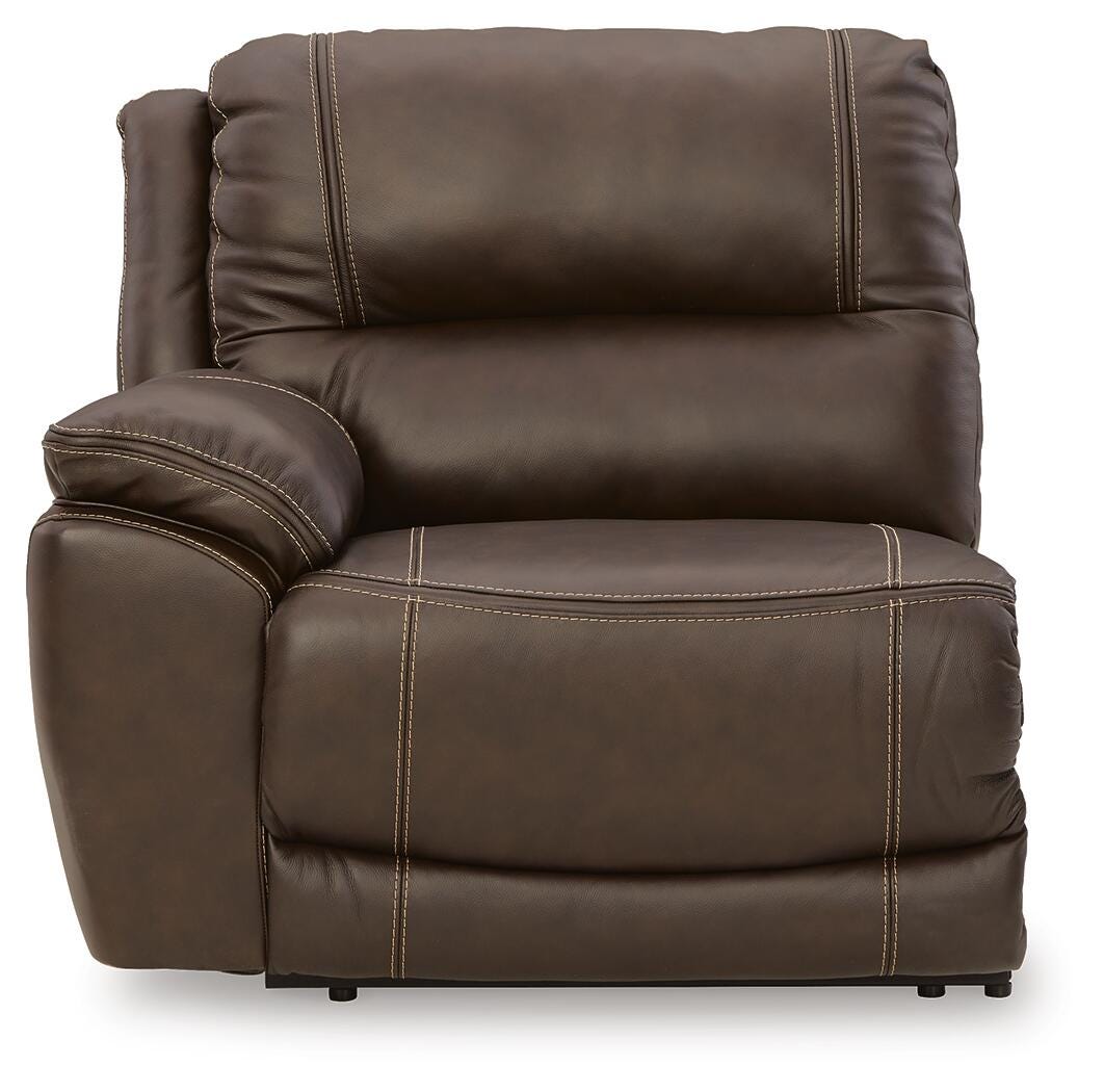 Dunleith Chocolate Leather 7-Piece Power Reclining Sectional - image 3