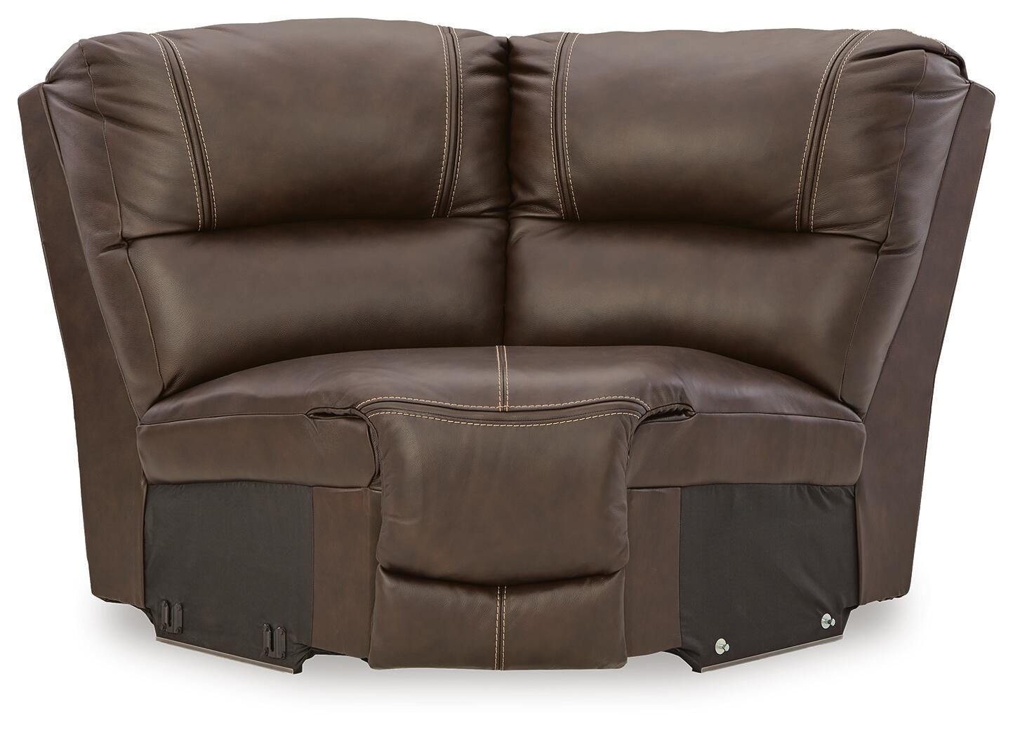 Dunleith Chocolate Leather 7-Piece Power Reclining Sectional - image 9