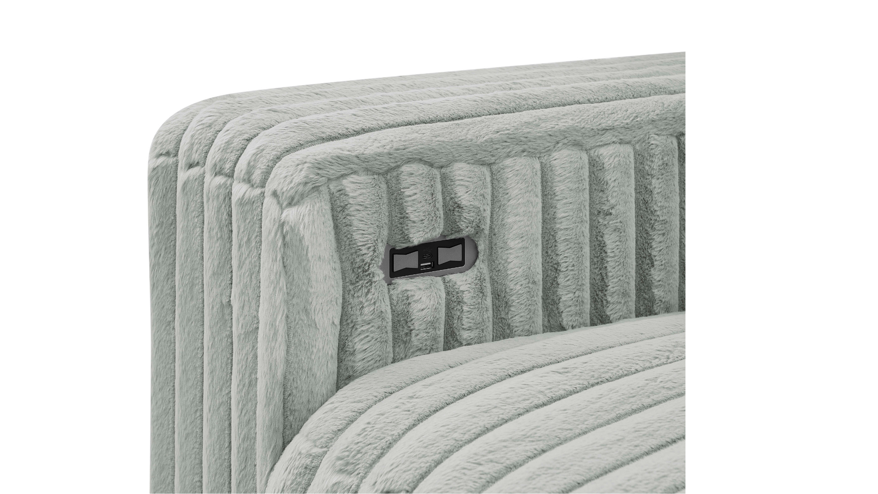 Rana ottoman in matching grey upholstery
