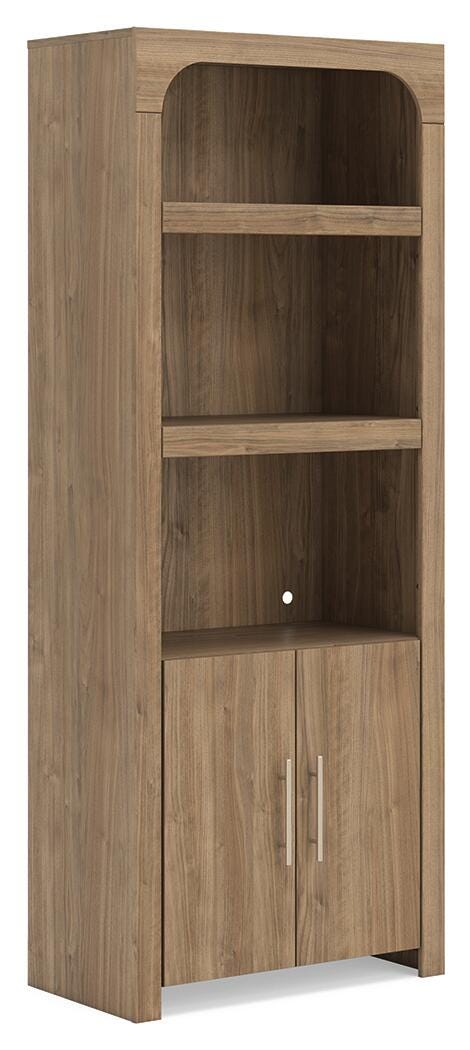 Dovander Brown Display Cabinet angled view