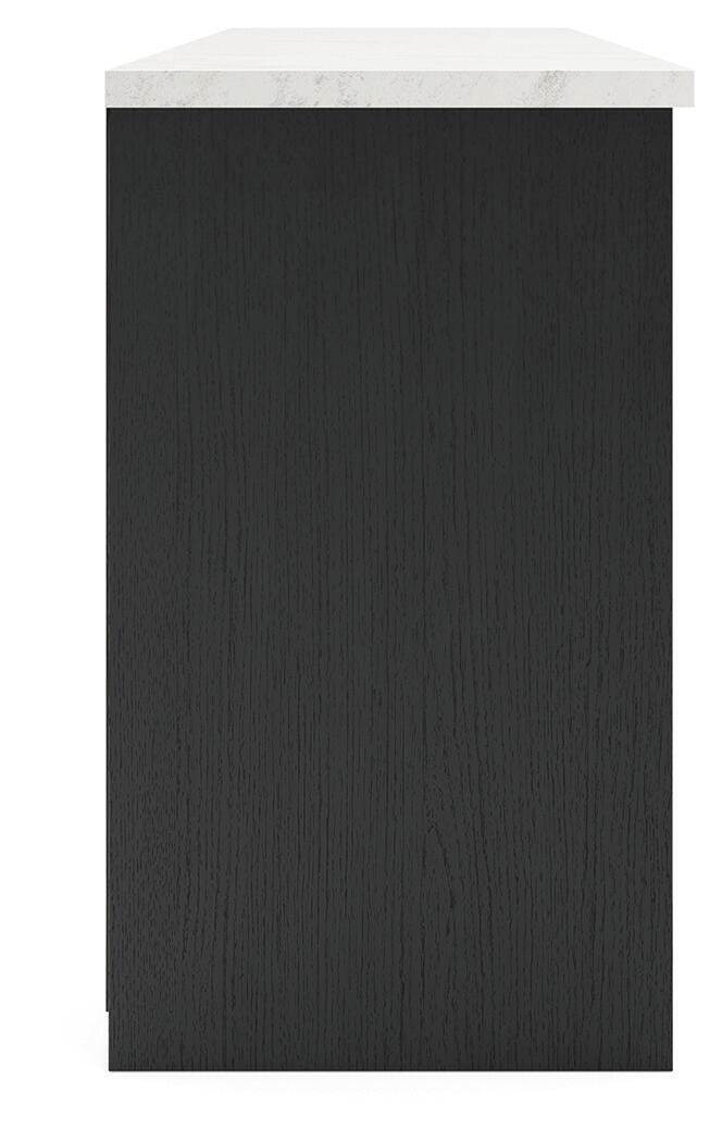 Cadmori Black/White 63" TV Stand view 9