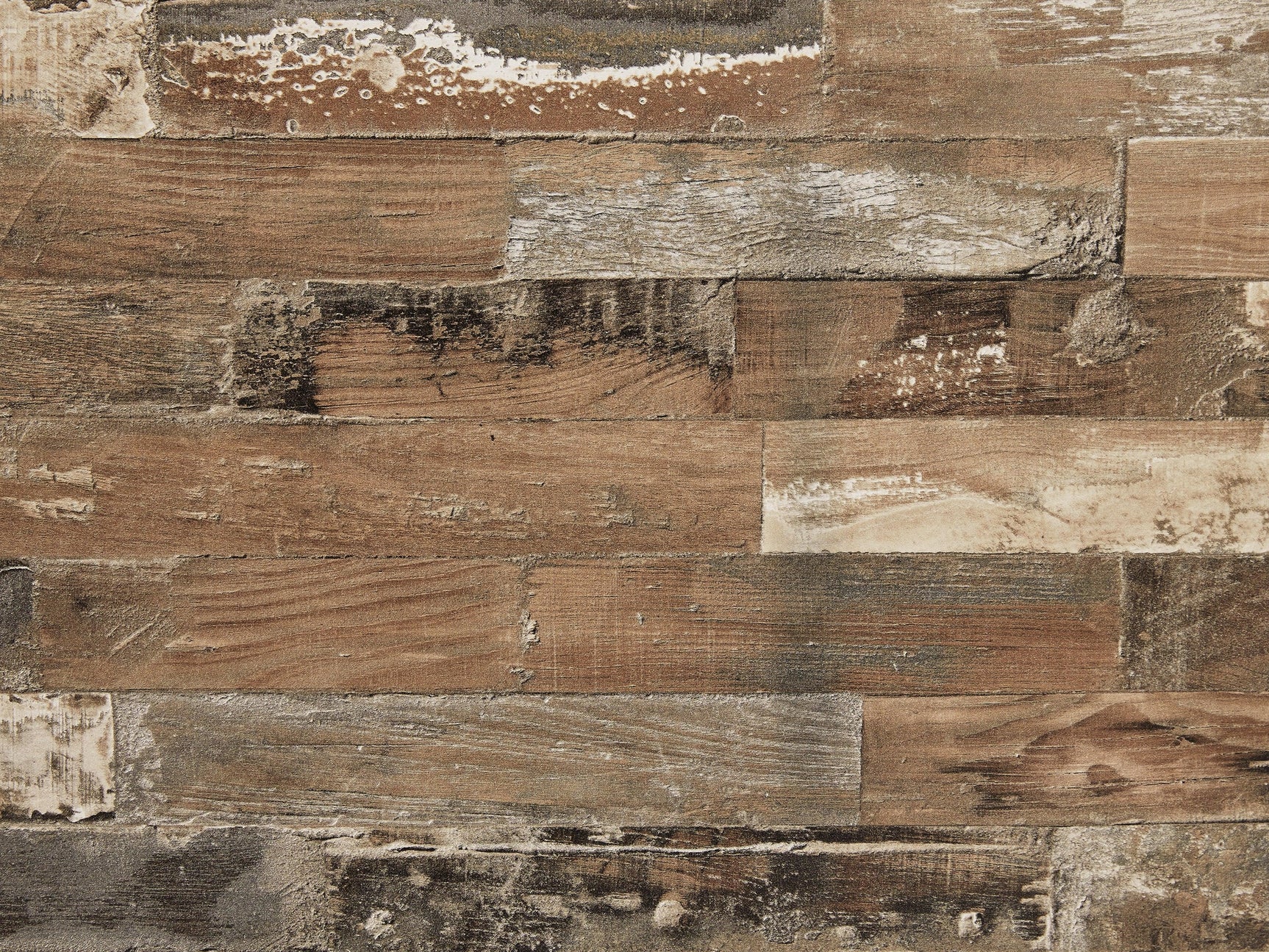 Top finish detail of whitewashed wood grain pattern