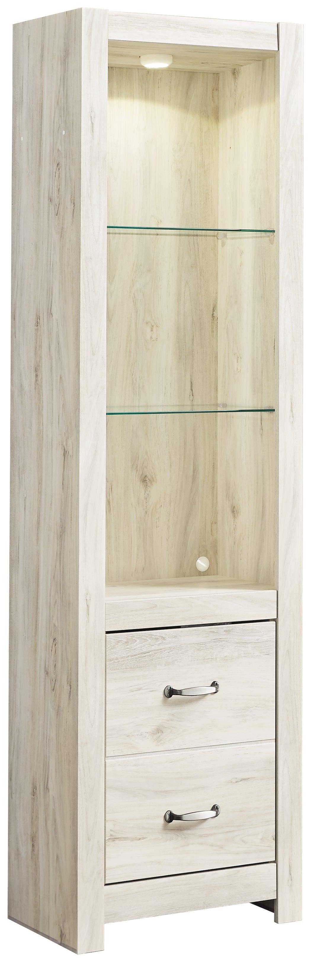Angle view of Bellaby Entertainment Center showing clean lines