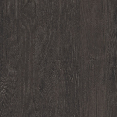 Finish close-up showing dark charcoal oak grain texture
