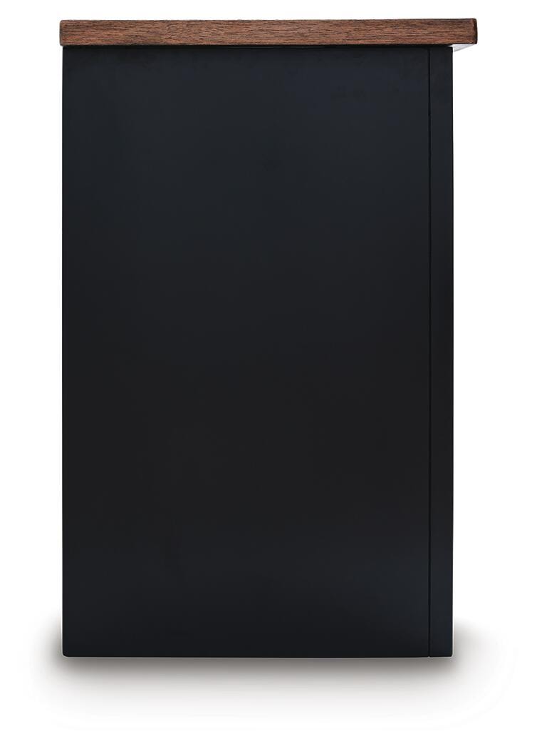 Wildenauer Brown/Black 76" TV Stand with Electric Fireplace view 3