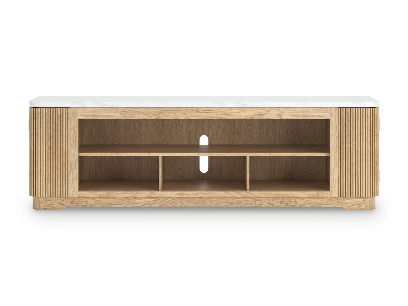 Side view showing cabinet door and leg details