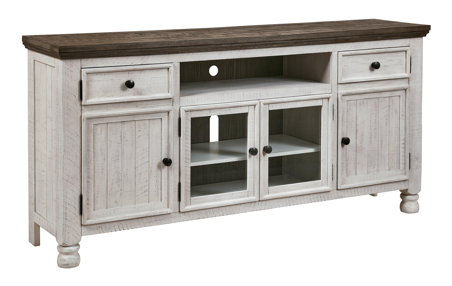 Havalance TV Stand angled closed cabinet