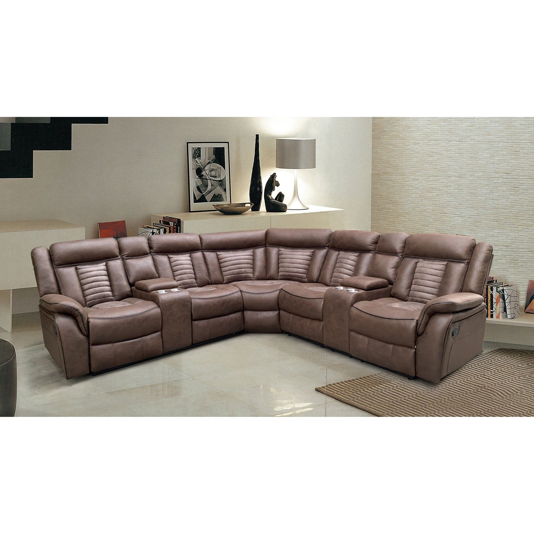 Samuel sectional sofa angled living room view
