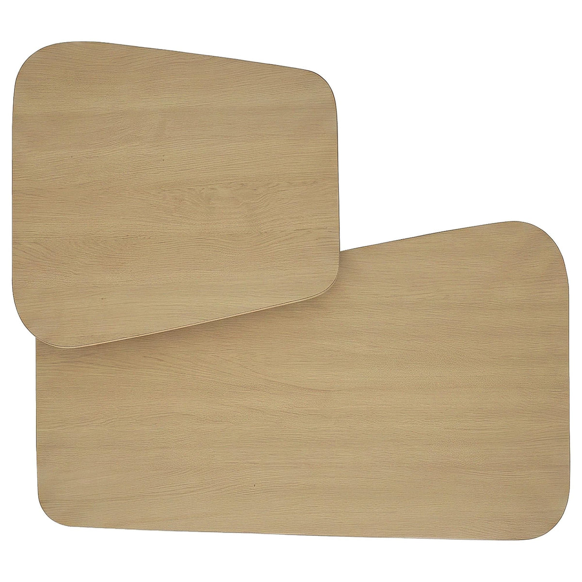 Lester 2-Piece Rounded Pedestal Nesting Coffee Table Set Honey Oak — product image 6