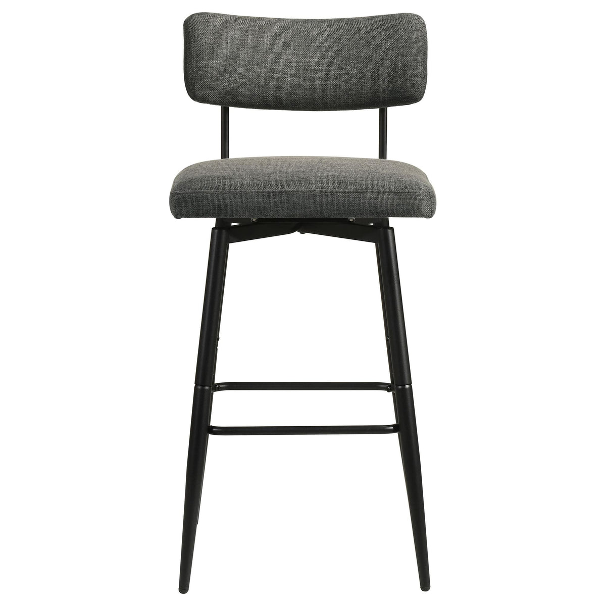 Levine Fabric Upholstered Grey Swivel Bar Chair Set of 2 — product image 3
