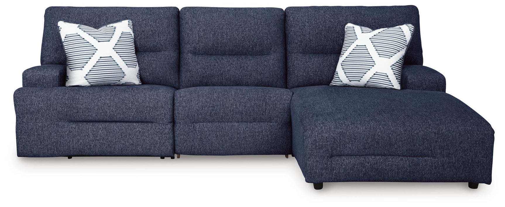 Acklen Place Navy Performance Fabric,Next-Gen Nuvella™ 3-Piece Power Reclining Sectional view 3