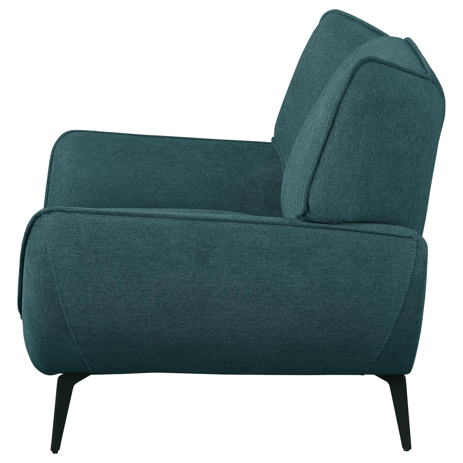 Acton Upholstered Flared Arm Chair Teal Blue 511163 - Ella Furniture