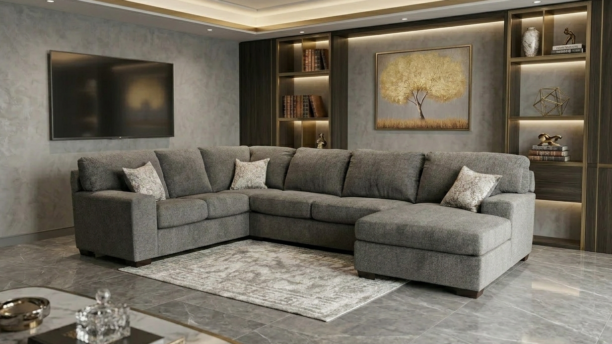 Austin Ash Chenille 3-Piece Sectional from Decor Furniture