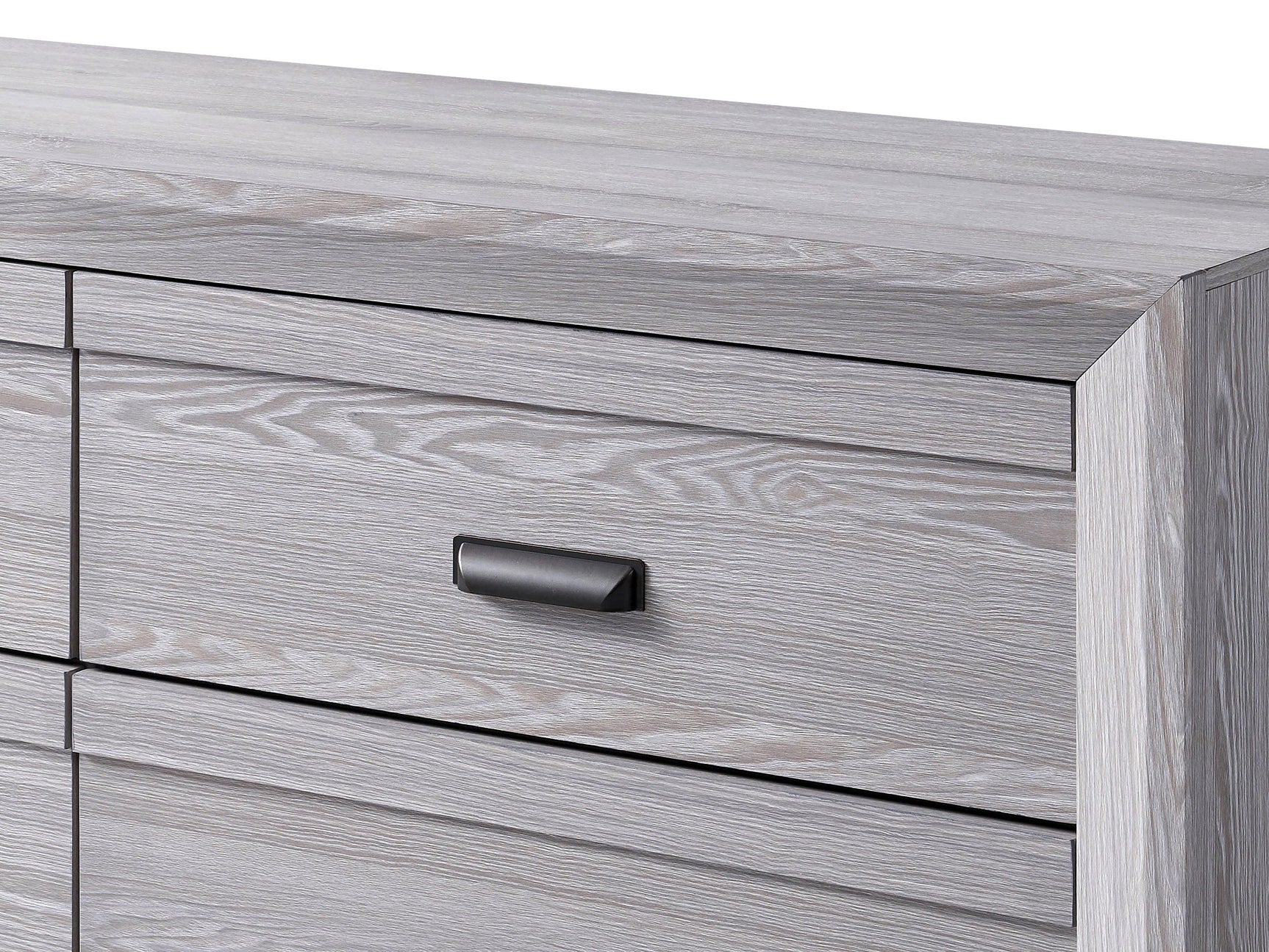 Adelaide Drift Wood Modern Contemporary Solid Wood And Veneers Queen Bed - Ella Furniture