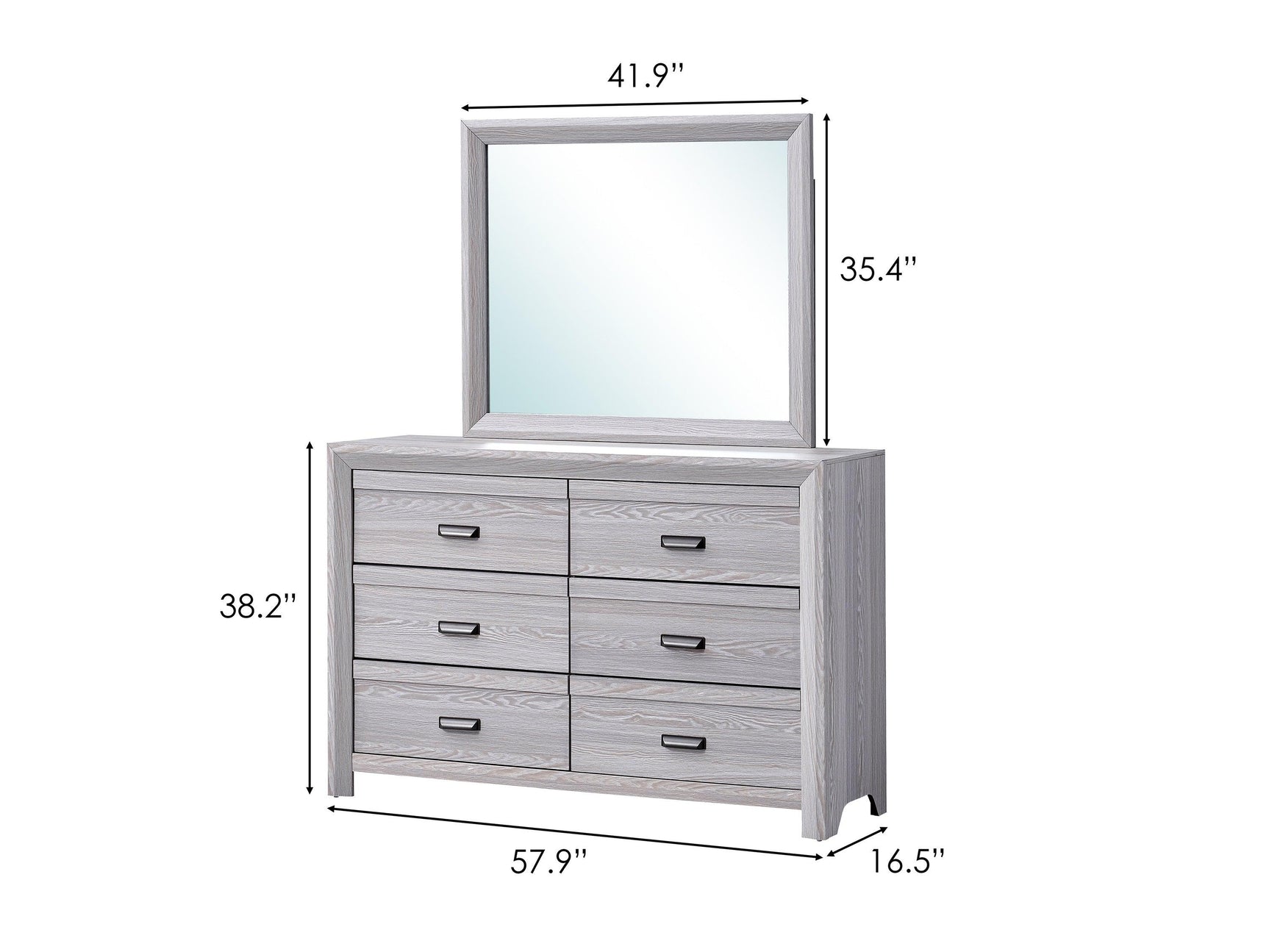 Adelaide Drift Wood Modern Contemporary Solid Wood And Veneers Queen Bed - Ella Furniture