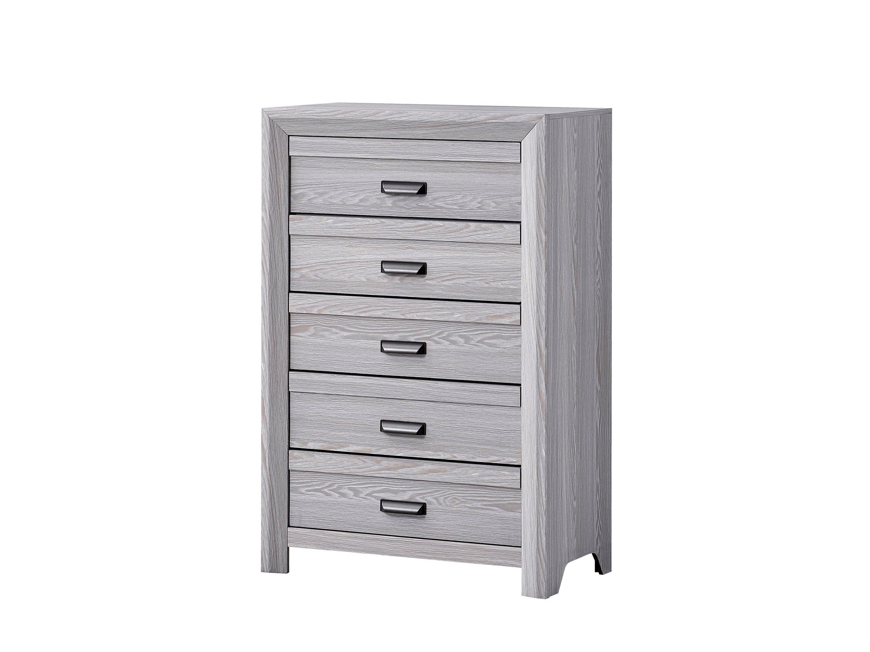 Adelaide Drift Wood Modern Contemporary Solid Wood And Veneers Queen Bed - Ella Furniture