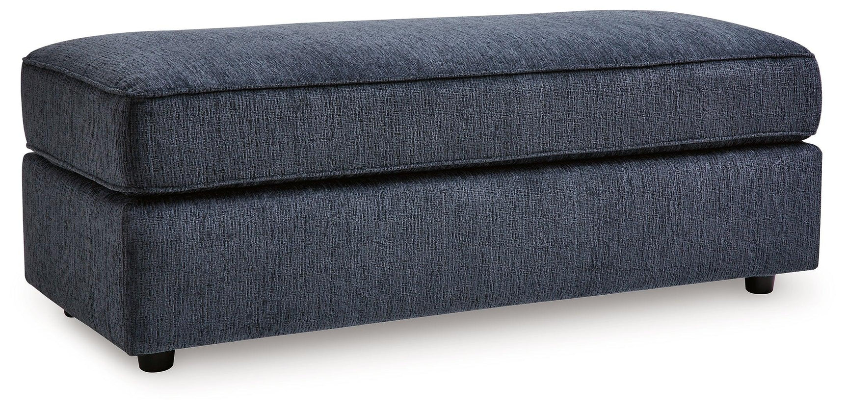 Albar Place cobalt oversized ottoman side angle