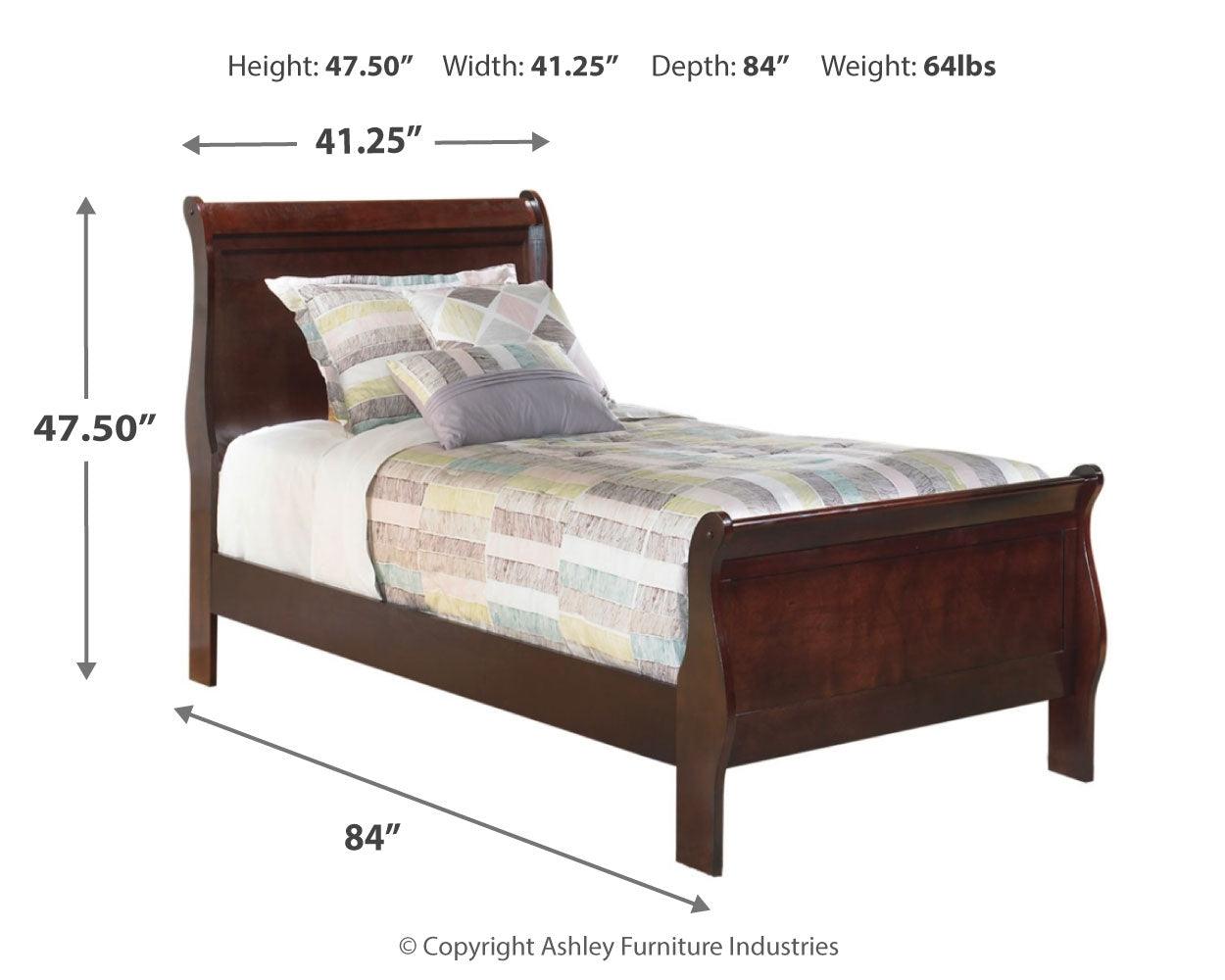 main view of Alisdair Dark Brown Sleigh Bedroom Set bed