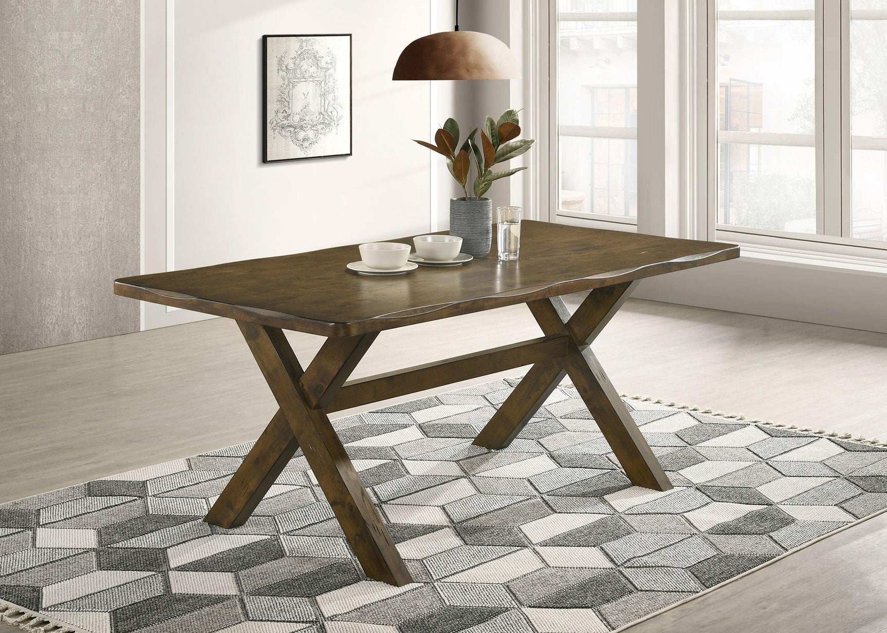 Alston dining set room view showing table and chairs
