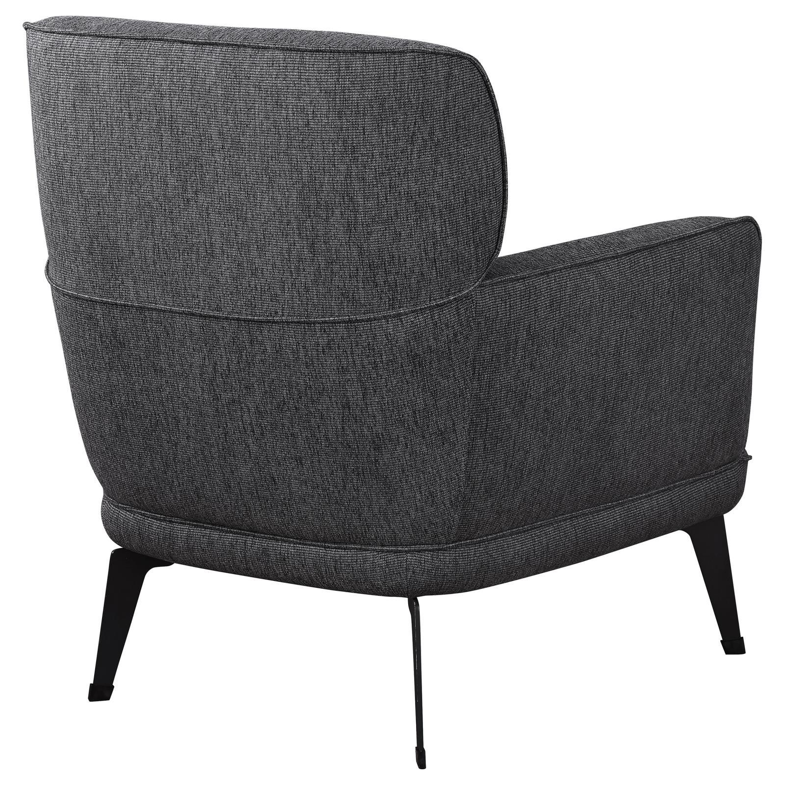 Andrea Heavy Duty High Back Grey Accent Chair armrest detail