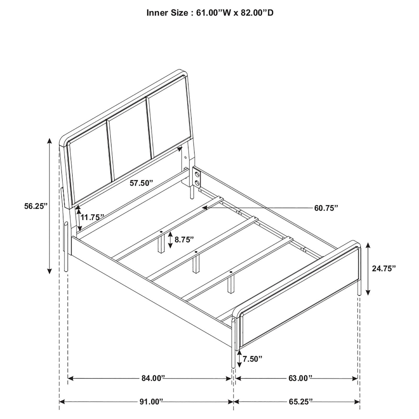 View of wire brushed finish on Asian hardwood frame